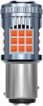 AutoREY Bec LED Pozitie si Frana P21/5W BAY15D, 30W 2800LM, Culoare Rosu 1157 cu 36 SMD 3030 cu 2 Filamente/Faze, Ventilator Integrat, Canbus Integrat, fara eroare de bec ars pentru Stop 12V AutoREY® Premium 