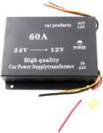 AutoREY Convertor Coborator de Tensiune 24V - 12V, 60A, 600W - Ideal pentru Rulote, Camioane si Alte Vehicule (AR-80)