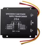 AutoREY Convertor Coborator de Tensiune 24V - 12V, 20A, 240W - Solutia Fiabila pentru Alimentarea Dispozitivelor din Rulote si Camioane (AR-78)