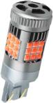 AutoREY Bec LED T20 / W21/5W / 7443 Pozitie si Frana cu 2 Filament, 30W, 2800LM, Culoare Rosu, 36 SMD 3030, Ventilator Integrat, Canbus Integrat, fara eroare de bec ars, pentru Stop 12V AutoREY® Premium (AI13