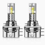 AutoREY Set 2 Becuri LED Auto H15 30000LM DRL Faza Lunga Scurta 6000K Canbus Turbo Fan Plug & Play IP68 Aluminiu, Canbus, fara eroare de bec ars AutoREY® (AI20-18)