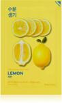 Holika Holika Pure Essence Lemon arcmaszk bőrpuhító és frissítő hatással C vitamin 20 ml