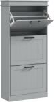 HomCom Mobilă pentru pantofi, dulap pentru pantofi 3 uși rabatabile 15 perechi, rafturi reglabile, 54 x 24 x 117, 5 cm, gri | Aosom Romania (837-418V80GY) Pantofar