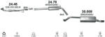 Polmostrow Komplett kipufogó rendszer - VOLKSWAGEN POLO V (1.4i, 2009-2014) (SET-POL-2446-2478-30008)