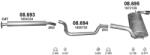 Polmostrow Komplett kipufogó rendszer szerelvényekkel - FORD Focus III (1.5 / 1.6, EcoBoost, 2011-2018) (SET-POL-08693-08694-08695)