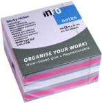 Global Notes Notes adeziv 75*75mm roz-violet- alb 450 file info notes (IN565463)