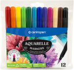 Centropen Markere solubile cu varf pensula 12 culori Centropen (CE868312)