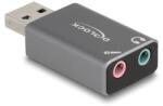 Delock Външна USB звукова карта с 2 x 3, 5 мм стерео жака и Plug & Play аудио адаптер за настолни компютри, лаптопи и Mac системи Звукови карти