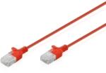 ASSMANN Patch Cord Digitus by Assmann DK-1618-003S-R-10, U/UTP, Cat. 6, 0.3 m, Red, 10 bucati (DK-1618-003S-R-10)