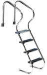  Medence létra, Comfort, AISI304, 4 fokos, 130 cm feletti magas medencéhez, rozsdamentes acél (3EXX0087)