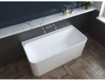 Rune Cada freestanding Rune Algiz BTW acril alb mat 160x75 cm cu dop Click-Clack crom (5940541335092)