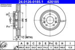 ATE Disc frana ATE 24.0126-0185.1 (24.0126-0185.1) - turbochic