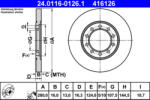 ATE Disc frana ATE 24.0116-0126.1 (24.0116-0126.1) - turbochic