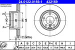 ATE Disc frana ATE 24.0122-0159.1 (24.0122-0159.1) - turbochic