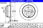 ATE Disc frana ATE 24.0111-0170.1 (24.0111-0170.1) - turbochic