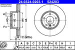 ATE Disc frana ATE 24.0324-0203.1 (24.0324-0203.1)