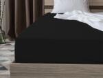  Cearsaf din bumbac cu elastic STANDARD 90 x 200 cm negru