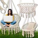 Boho Gólyafészek Függőszék Kerti Boho Hinta Kerti Házhoz 120CM (HUŚTAWKA BOCIANIE GNIAZDO OGRODOWA BOHO )