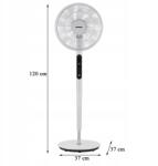 Tiross Álló ventilátor Tiross TS9187 19W 7 csendes lapát 52dB távirányító (TS-9187)