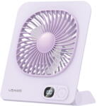 USAMS Mini Ventilatoare ZB363, 3 trepte viteza, Autonomie 6h, 2000mAh, Baza magnetica, Display LED, USB-C, purple (USA001773) - pcone Ventilator