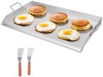 VEVOR Rozsdamentes acél grillsütő lap 36×22 hüvelyk, egyenes, fogantyúval