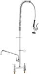 Vevor Konyhai csaptelep előöblítéssel, 111 cm magas, 20 cm középen, 30 cm kinyúlás