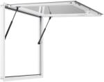 Vevor 92×92 cm-es eladóablak, alumínium kerettel, 85°-ig nyitható, napellenzővel