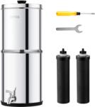 Vevor 2, 25G rozsdamentes acél gravitációs szűrő, 2 szűrővel, csökkenti az ólmot és a klórt 99%-ban