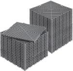 Vevor 40 db 30 cm × 30 cm-es szürke PP vízelvezető modul szőnyeg, beltéri és kültéri használatra
