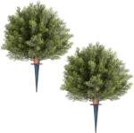 Vevor Műciprusfák 2 db 406 mm földbe vájt karóval, selyemlevelekkel