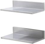 Vevor Rozsdamentes acél fali polc 21, 8 × 40, 6 cm, teherbírás 20 kg, peremmel