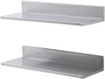 Vevor Rozsdamentes acél fali polc 21, 8×61 cm hátsó peremmel, teherbírás 20 kg
