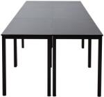 Vevor 6 darabos tárgyalóasztal szett, 1400 mm, 16 fő részére, fém lábakkal