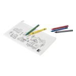  Tolltartó hasáb színezhető mintával non-woven 5db zsírkrétával, 22, 8x12cm, RPET járművek minta