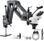 VEVOR 7X-45X ékszermikroszkóp, forgó állvánnyal, rugóval, USB kör alakú LED-del
