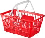 Vevor 20 db-os bevásárlókosár szett, 21 literes, műanyag, fogantyúval, 40×29×21 cm