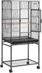 Vevor Madárkalitka 625×425×1370 mm, lapos tetejű, etetők, kerekek