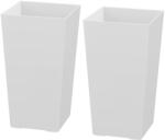 VEVOR Magas műanyag virágcserepek 2 db, 550 mm, kerekekkel és lefolyóval