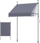 VEVOR Kézzel kihúzható napellenző 150 cm, állítható magasságú, sötétszürke