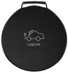 LogiLink Védőtáska EV töltőkábelhez, kerek, nylon, fekete (EVB0100) - dellaprint