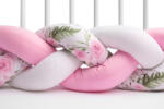  Обиколник За Детско Креватче 210 См - Розови Цветя