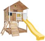 Ginger Home Голяма Детска Къща ginger home с Пясъчник и Пързалка, за Игра на Открито в Двора и Градината, Дървена, 258х271.5х291 см (c225)