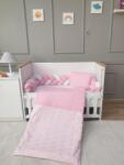 Babyhome Комплект за легло с обиколник тип плитка Цвят РОЗОВ (yuar1)