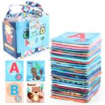 Flippy Set 26 Carduri din Panza cu Doua Fete, Flippy, Model Litere, Educational, Interactiv, Saculet Inclus, Multicolor (128748)