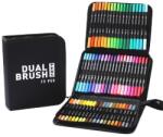 Flippy Set Carioci pe Baza de Apa, Flippy, 2 in 1, pentru Pictura, Caligrafie, 72 Culori, Penar Negru, Corp Carioca Negru, 24.5 x 18.5 x 5 cm, Multicolor (133648)