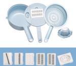 Flippy Razatoare multifunctionala Flippy pentru legume, fructe, branzeturi, 10 piese, 27.6x8 cm, albastru (124571)