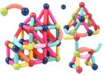 Flippy Piese Magnetice pentru Copii, Flippy, Set din 128 de Piese de diferite Culori, Constructor Magnetic cu Posibilitatea de a Construii forme Nelimitate, Multicolor (164996) Jucarii de constructii magnetice