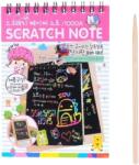Flippy Caiet cu fise razuibile Flippy, DIY Magic Scratch, 12 File, Curcubeu, Creion din Lemn, Cartonase negre, 14.5 x 10 cm, roz (125713) Carte de colorat