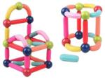 Flippy Piese Magnetice pentru Copii, Flippy, Set din 68 de Piese de diferite Culori, Constructor Magnetic cu Posibilitatea de a Construii forme Nelimitate, Multicolor (164991) Jucarii de constructii magnetice