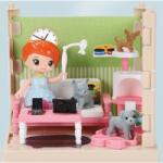 Flippy Set adapost pentru animalute Flippy, casa de papusi cu mobilier si ustensile, activitati distractive (103666) Casuta papusi